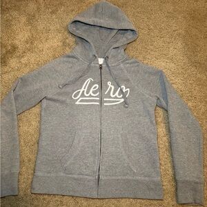 Aero Gray Zip-Up Hoodie